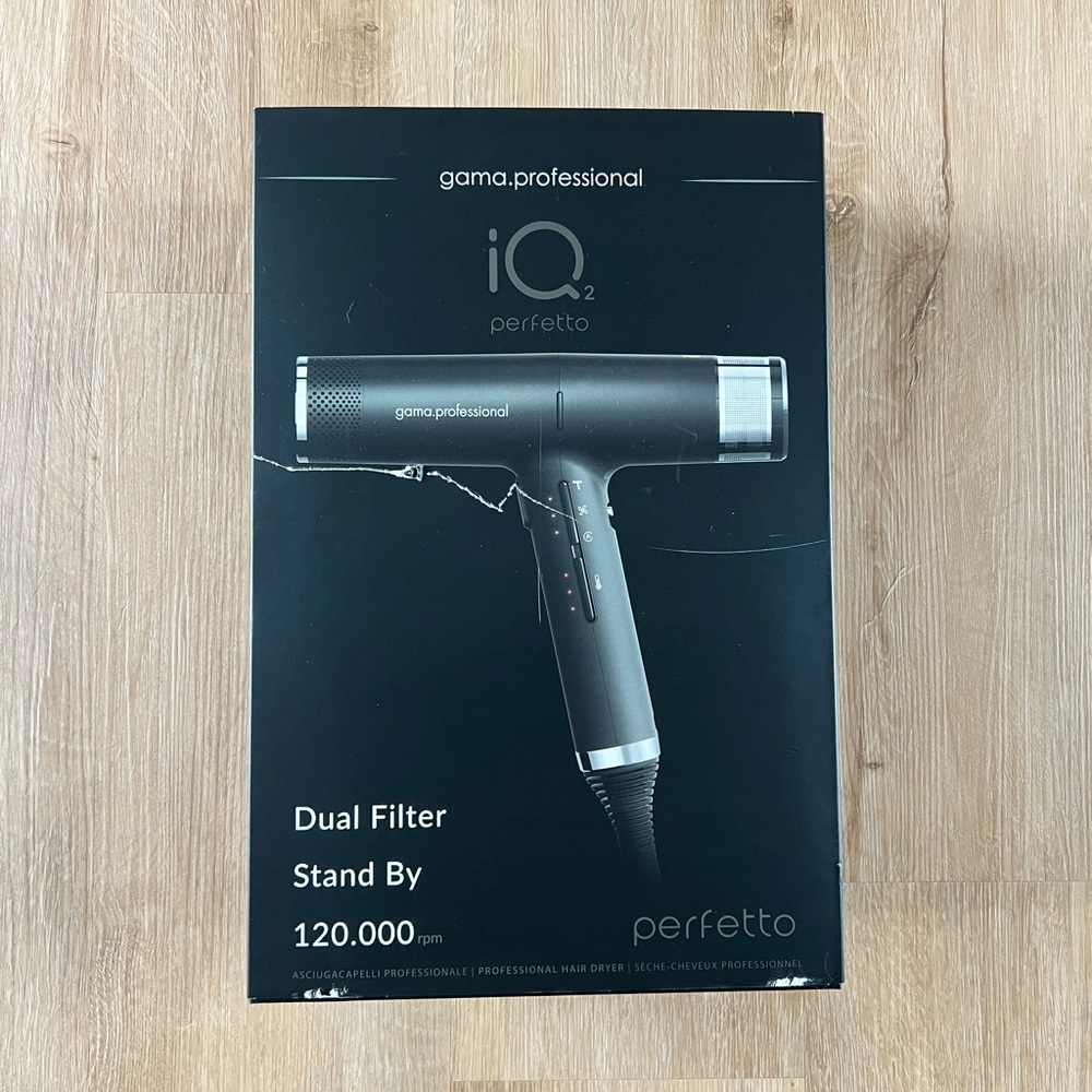 New gama professional iQ2 Perfetto Hair Dryer - Black - Picture 2 of 7